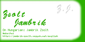 zsolt jambrik business card